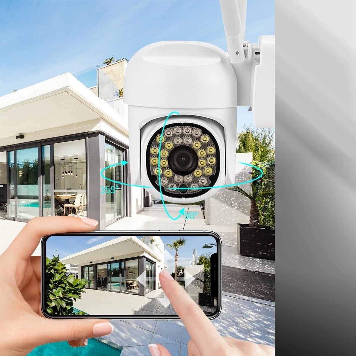Camera wifi de exterior, cu senzor de miscare, vedere nocturna, full HD