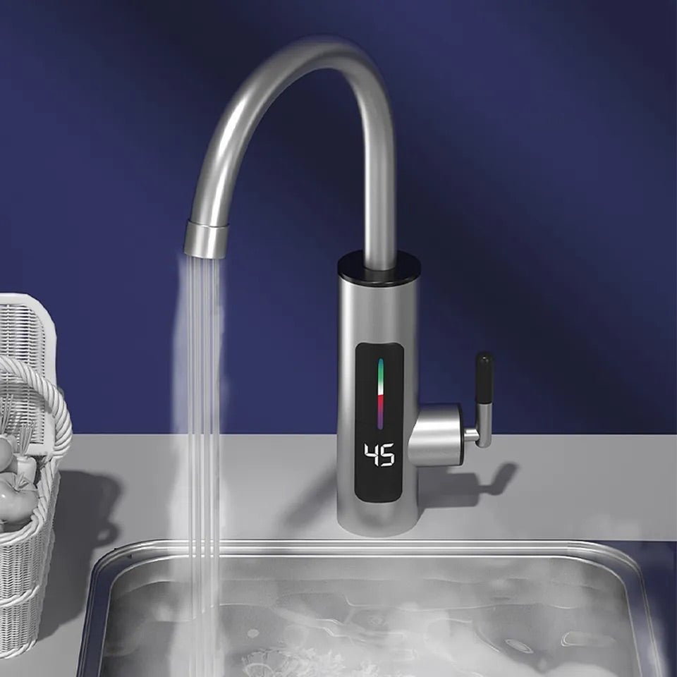 Robinet electric instant din inox cu display și rotire 360° – 3000W
