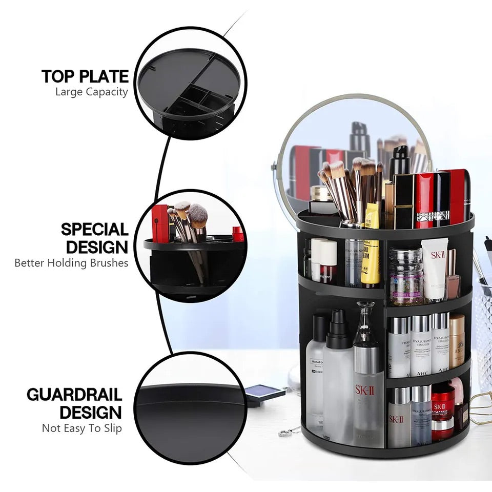 Organizator EZ cu rotire 360 de grade pentru depozitare obiecte, cosmetice