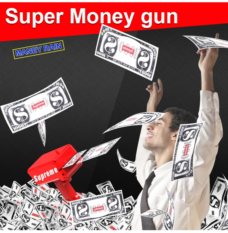 Jucărie pistol de aruncat bani