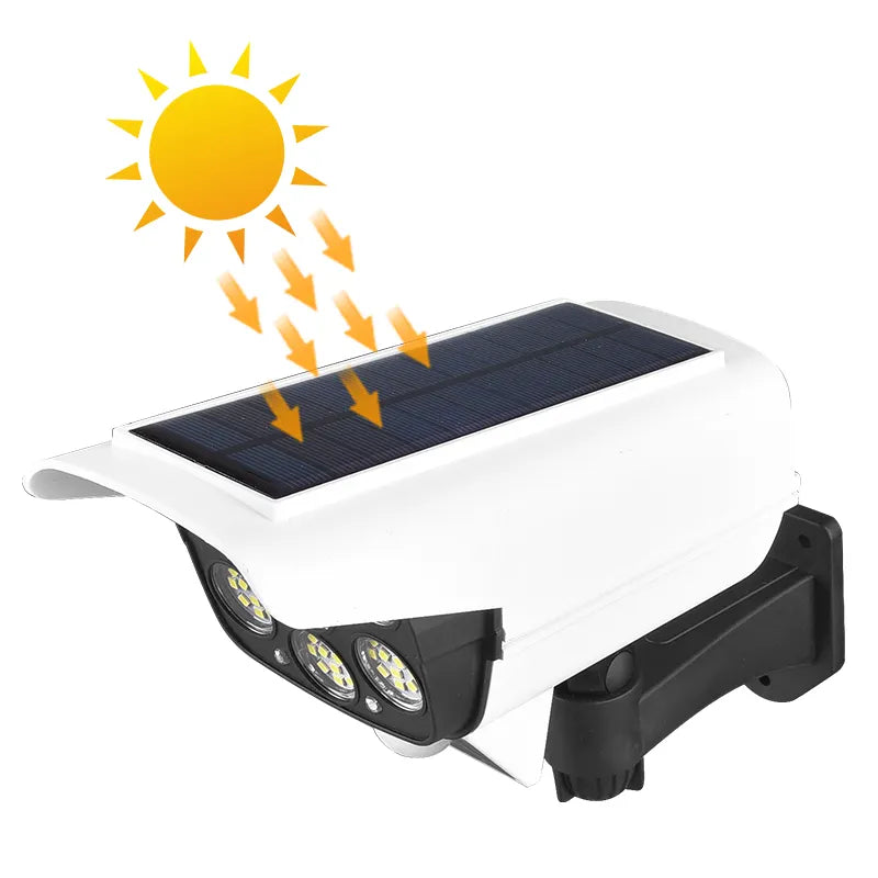 Cameră falsă de securitate 2 în 1 cu proiector solar și senzor de mișcare