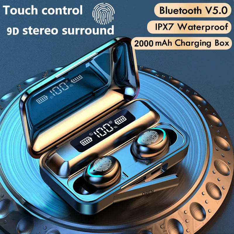 Căști Wireless inteligente, Bluetooth 5.0, Bass Boosted, compatibile iOS/Android