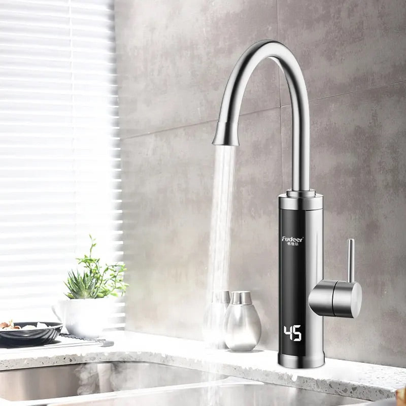 Robinet electric instant din inox cu display și rotire 360° – 3000W