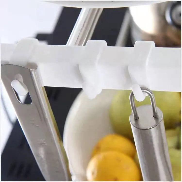 Raft extensibil tip etajeră pentru cuptorul de microunde – organizator blat bucătărie, birou, baie