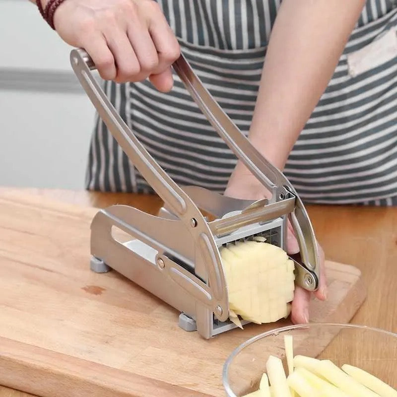 Aparat de tăiat cartofi pai și legume din inox cu 1 formă de tăiere – Potato Chopper