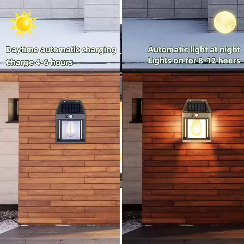 Lampa solara bec de perete LED cu senzor de miscare