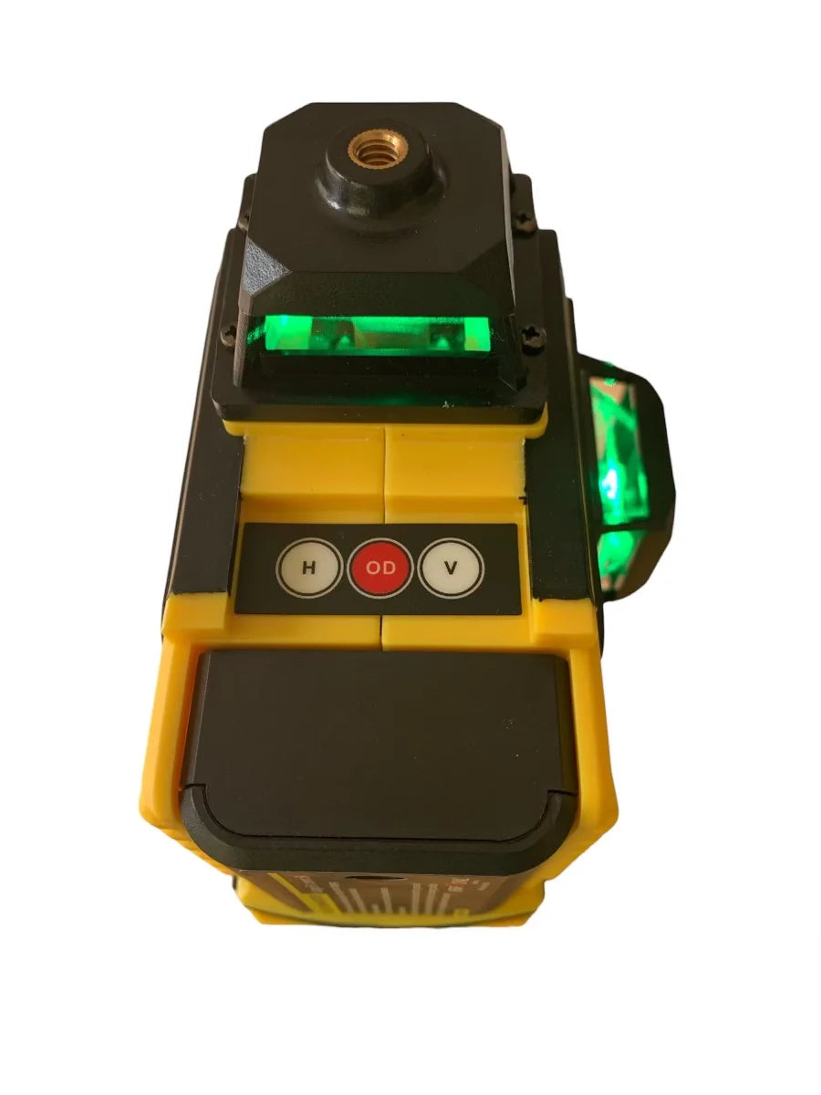 Kit Nivela Laser, autonivelare, telecomandă, trepied, 16 linii verzi, 4×360°