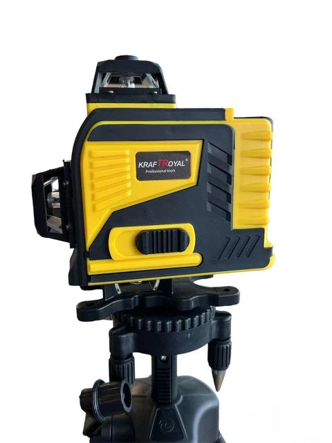 Kit Nivela Laser, autonivelare, telecomandă, trepied, 16 linii verzi, 4×360°