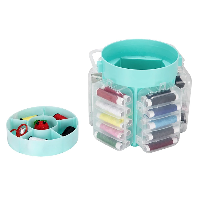 Trusa de cusut 210 piese – kit complet de croitorie cu accesorii diverse, organizare circulară