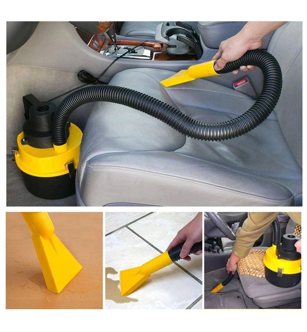 Aspirator Auto Portabil, Capacitate 3 Litri, 120W, Alimentare Bricheta Auto 12V, Aspirare Umed si Uscat, 4 Accesorii Incluse
