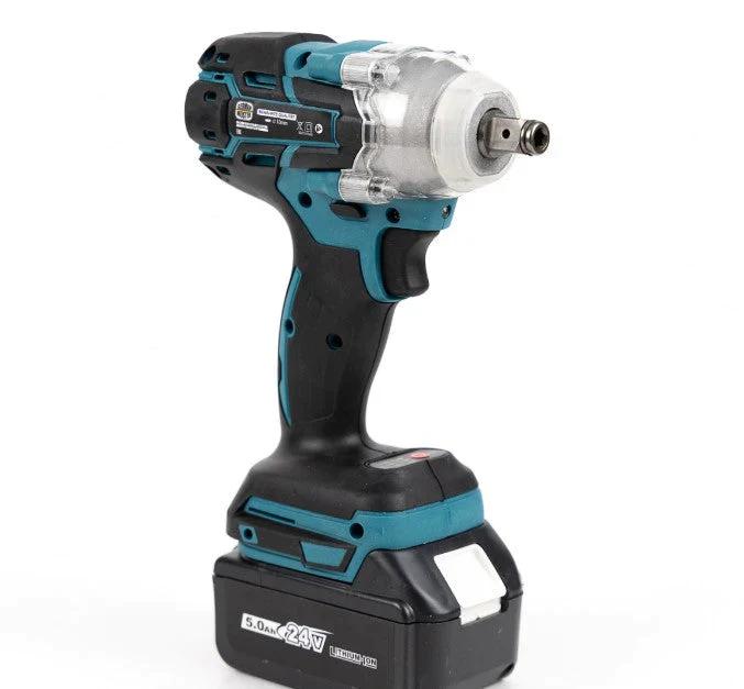 Cheie de Impact – Mașină de Înșurubat LEIH MANN, 550Nm, 43 Accesorii, 2 Acumulatori 48VF, Valiză inclusă