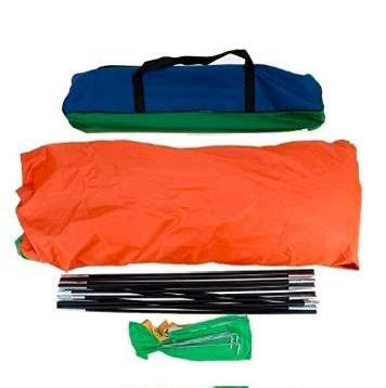 Cort camping 2-6 persoane cu plasa pentru insecte rosu/albastru