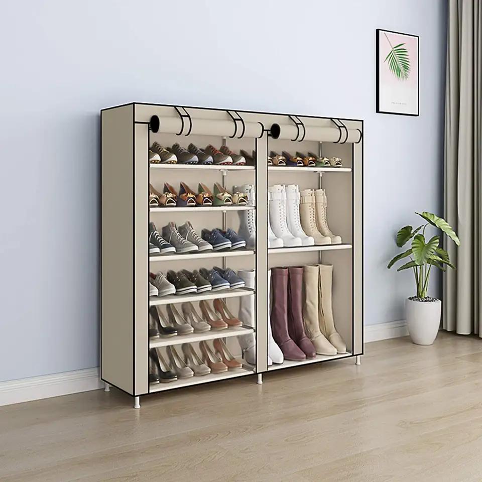 Dulap dublu textil pentru încălțăminte, 118 x 30 x 120 cm