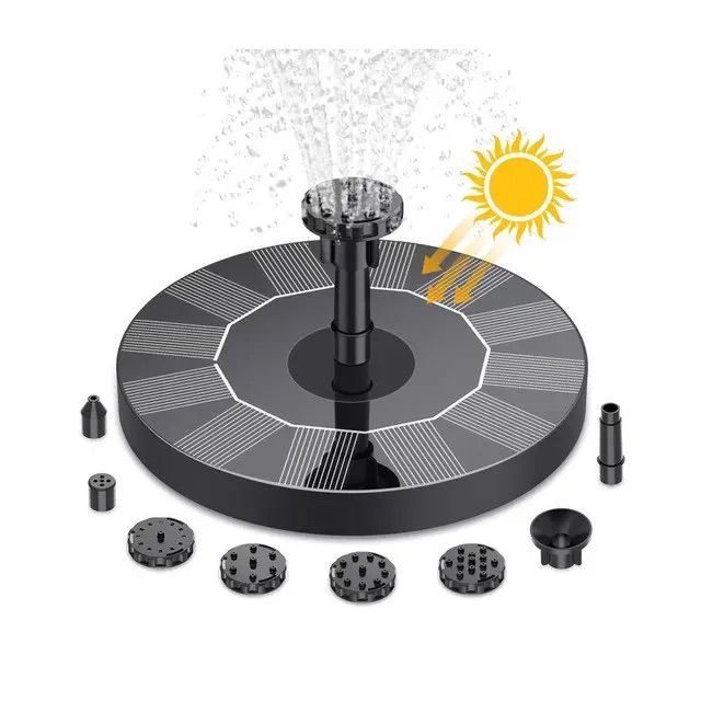 Fântână arteziană solară pentru grădină, IPX8, 160×160 mm