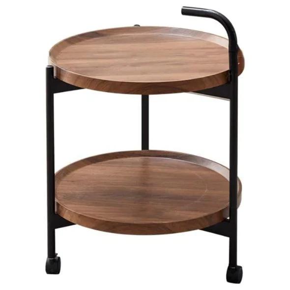 Masă rotundă de cafea pentru living, design nordic, 40 x 40 x 65 cm