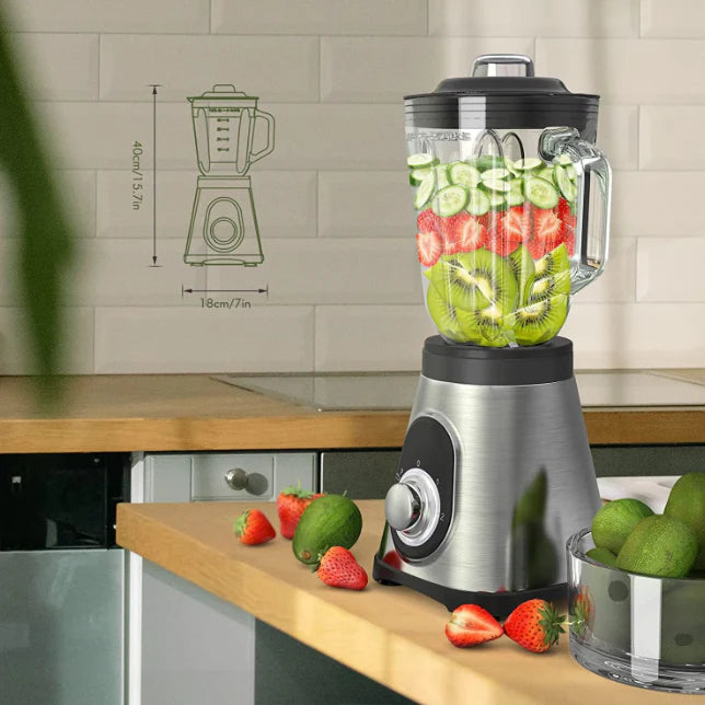 Blender din Inox SonyMax 2 în 1 cu râșniță inclusă