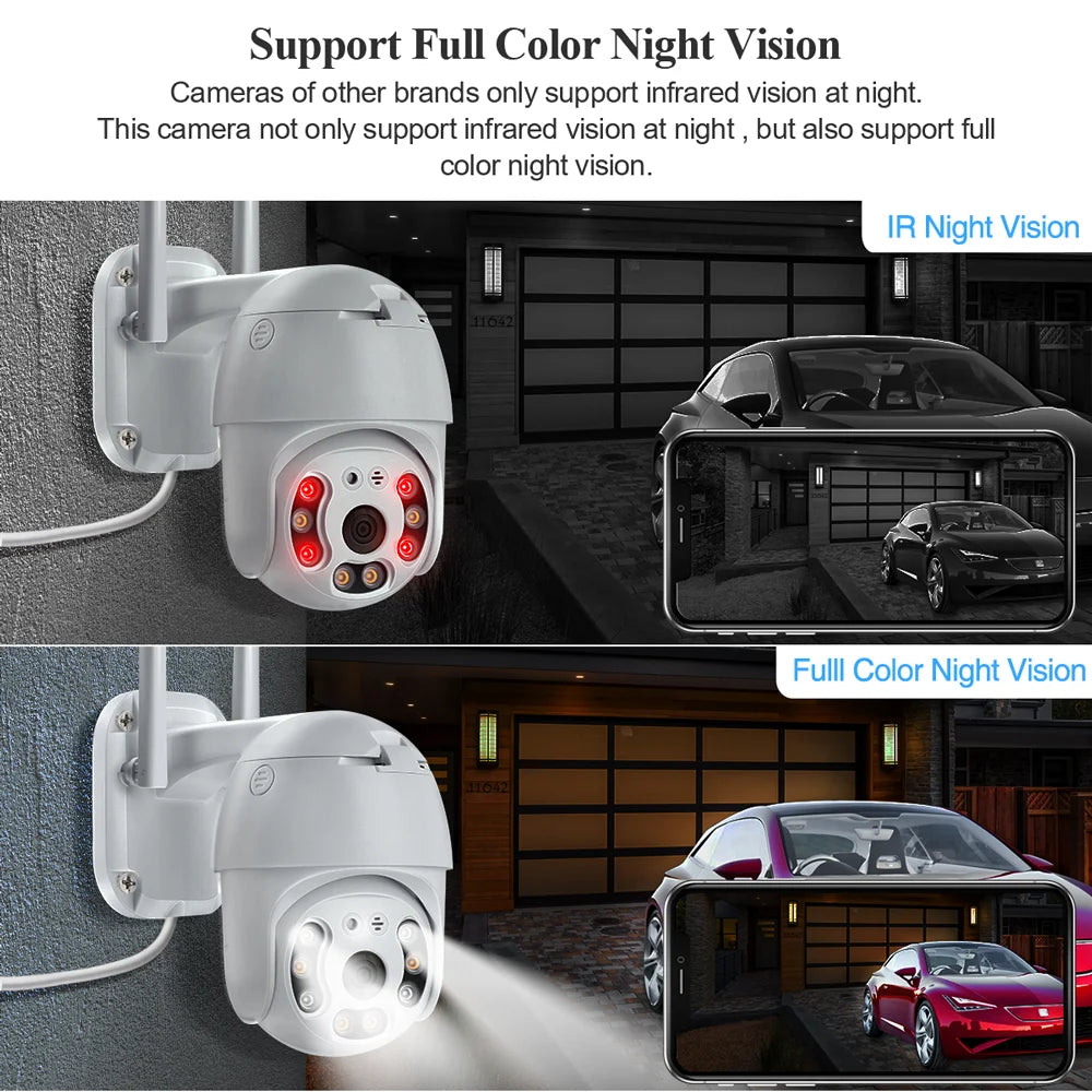 Camera supraveghere WIFI, 2MP sau 3MP, FULL HD, vedere color noaptea, Micro SD, Rotire 360, detectie forma umana
