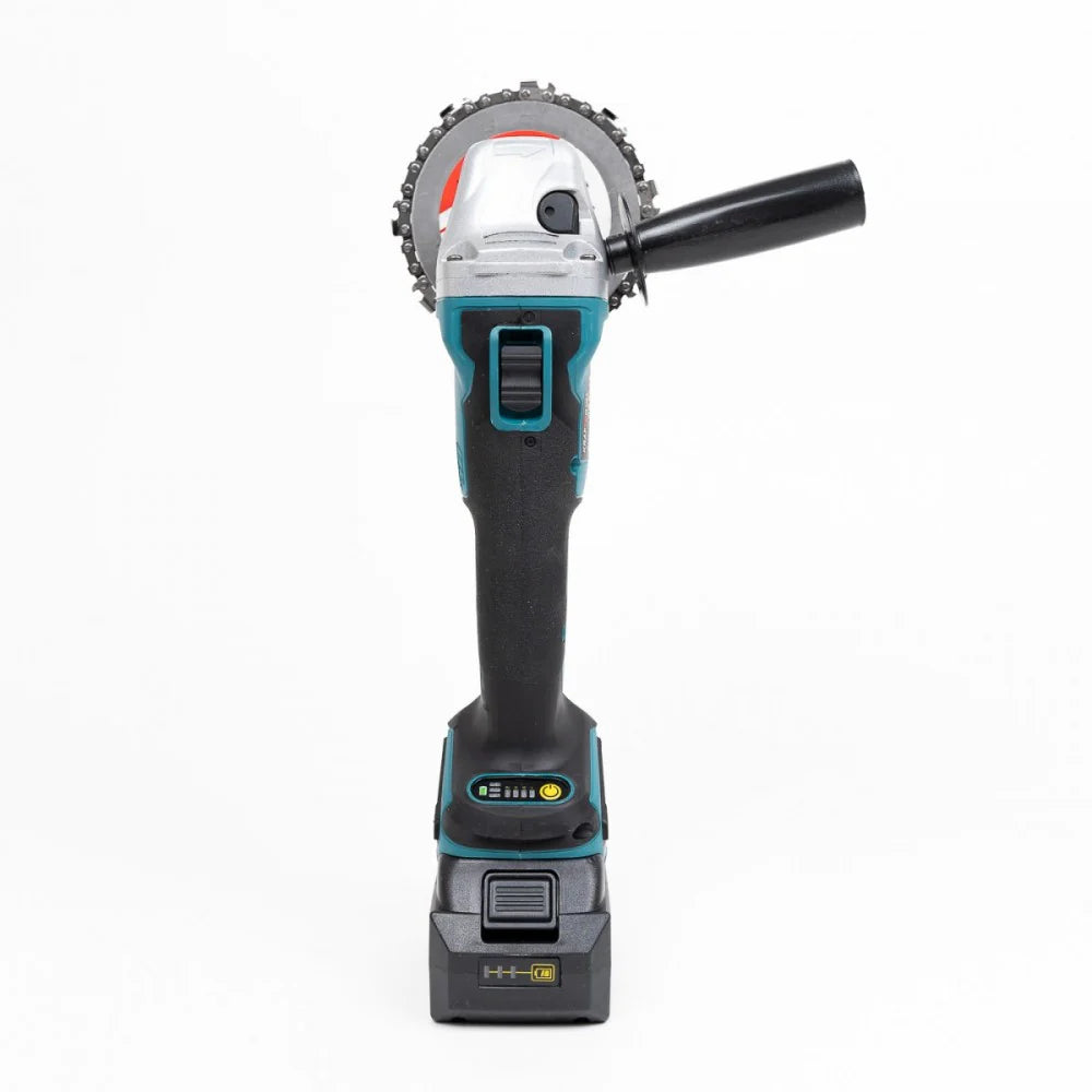 Polizor unghiular (Flex), cu 2 acumulatori 48V, 5Ah, 8500 rpm, 125 mm, valiză + cheie + protecție, Albastru