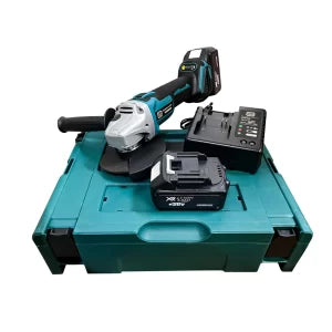 Polizor unghiular (Flex), cu 2 acumulatori 48V, 5Ah, 8500 rpm, 125 mm, valiză + cheie + protecție, Albastru
