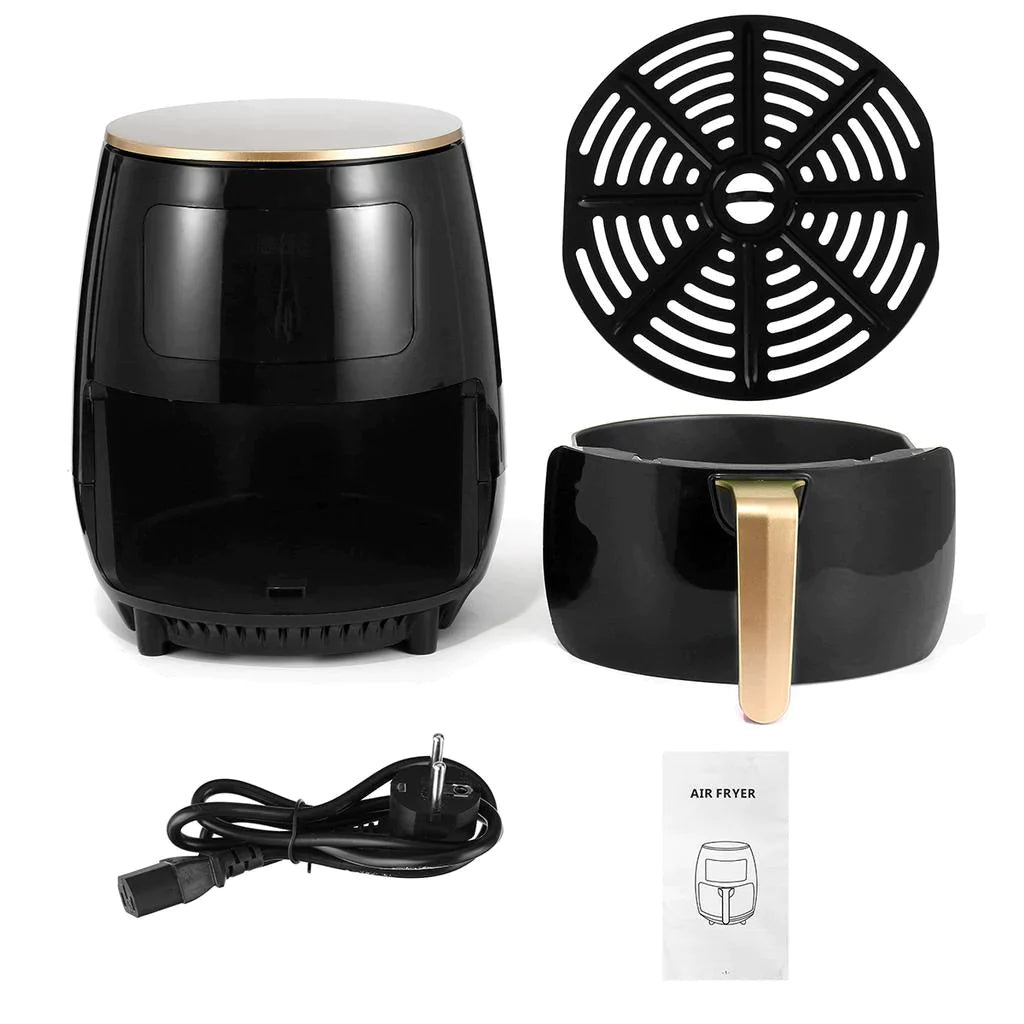 Friteuza cu aer cald, S-18 Air Fryer, 2400W, capacitate 6L si afisaj digital, LCD Touch control