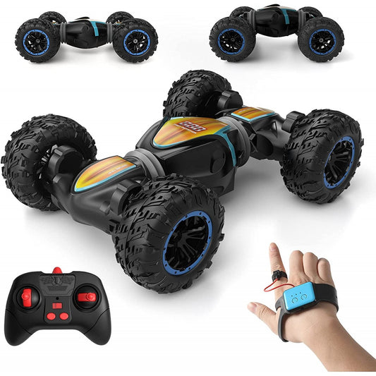 Masina RC 4×4 AWD cu telecomandă, ceas control gesturi, rotație 360°, cascadorii