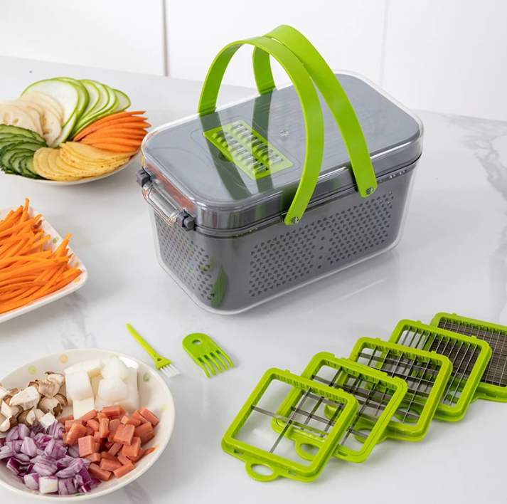 Tocator pentru legume și fructe cu 22 accesorii incluse