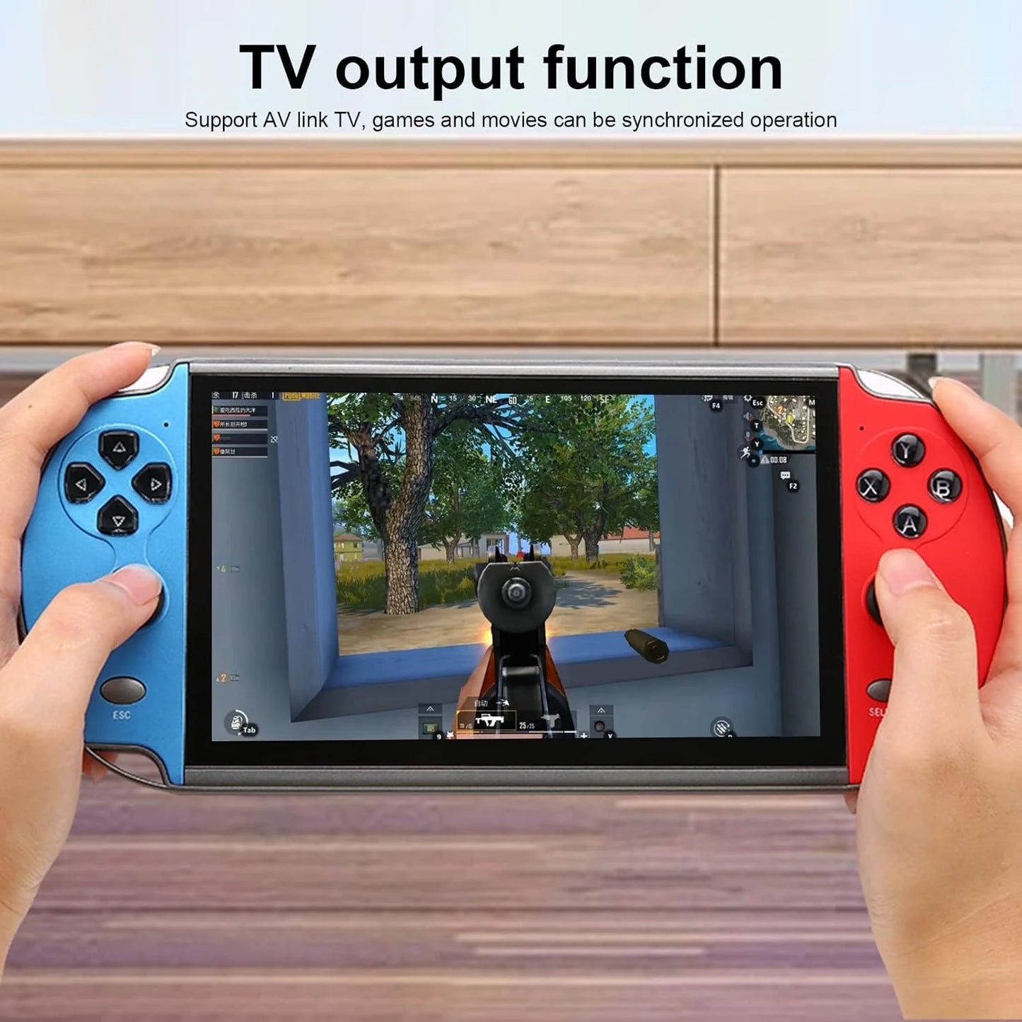 Consola jocuri portabilă X12 Plus, display 7 inch, TV-Out, 5000 jocuri