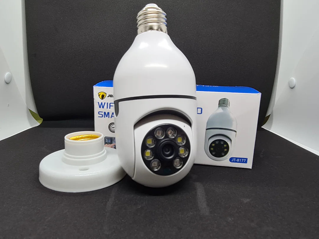 Set 2 Camere IP, WI-FI, HD, Smart-Bulb, tip Bec cu Senzor de Miscare si Aplicatie Telefon