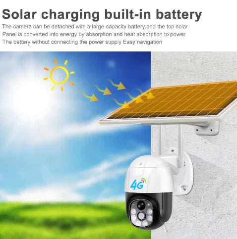 Camera de Supraveghere Solara 4G Cartela SIM 3 MP, Zoom 10X, Full HD 1080p, Panou Solar 9W