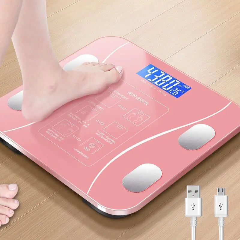 Cantar corporal cu ecran digital Iluminat, aplicatie smart, compatibil android/iOS, conectare bluetooth, termometru, 180 Kg Max