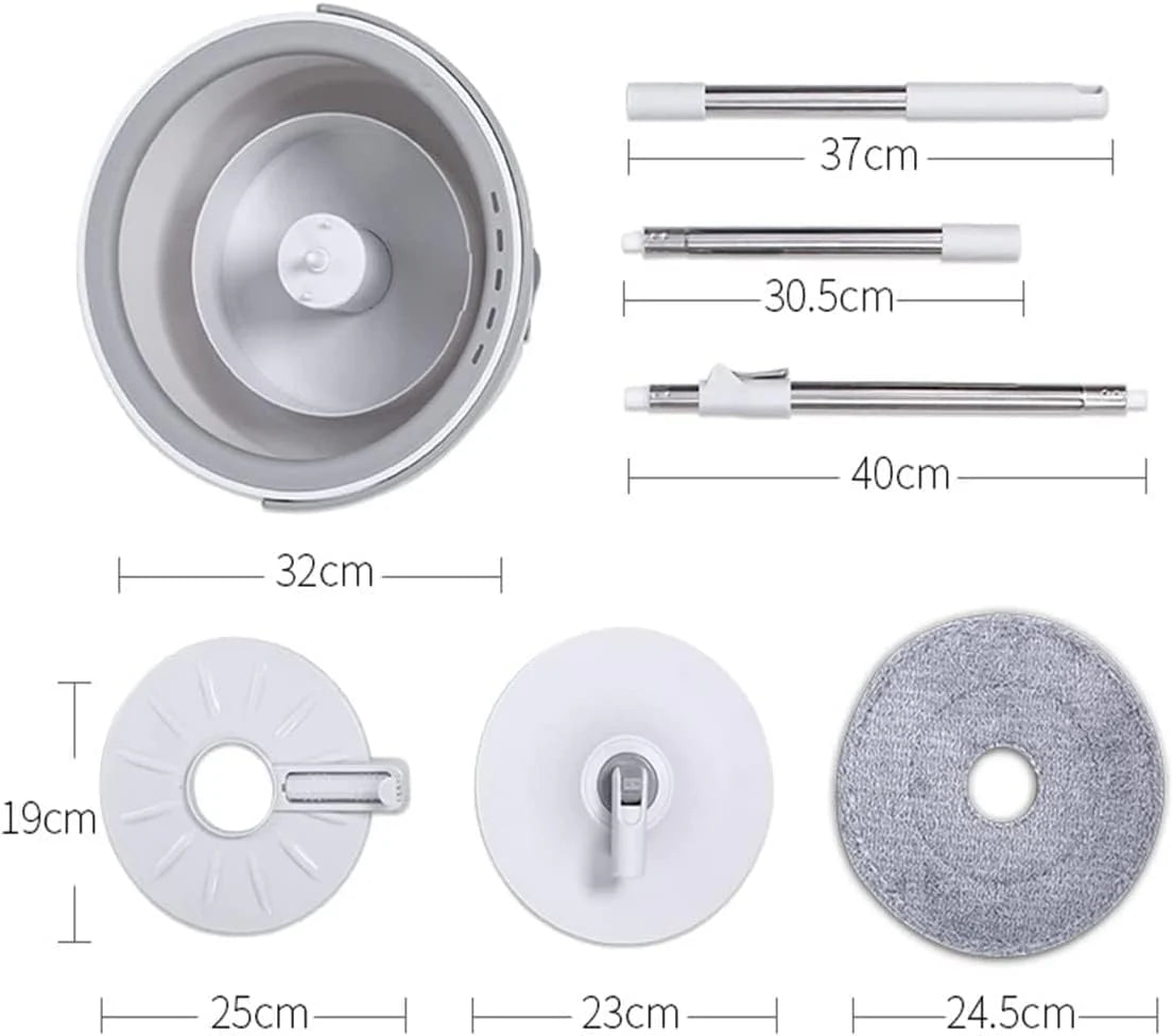 Set mop rotativ cu doua rezerve si auto spalare