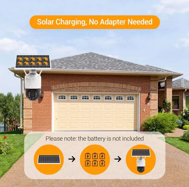 Camera de Supraveghere Solara 4G Cartela SIM 3 MP, Zoom 10X, Full HD 1080p, Panou Solar 9W