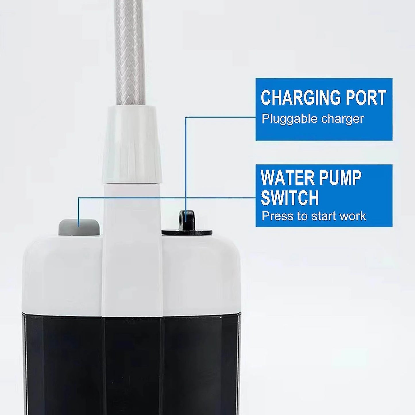 Duș auto electric portabil pentru camping, 12 V, cablu 5M