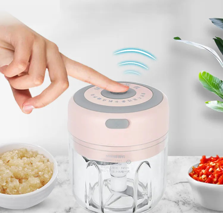 Tocator Electric Portabil pentru Usturoi, Nuci, Carne, Legume