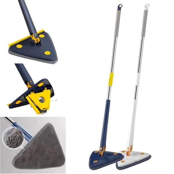 Mop cu cap triunghiular, reglabil, rotire 360 grade, rezerva inclusa