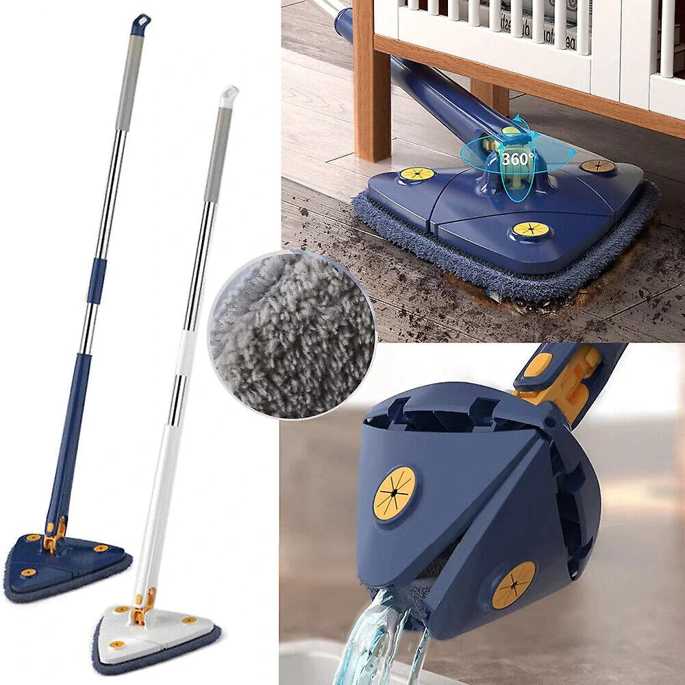 Mop cu cap triunghiular, reglabil, rotire 360 grade, rezerva inclusa