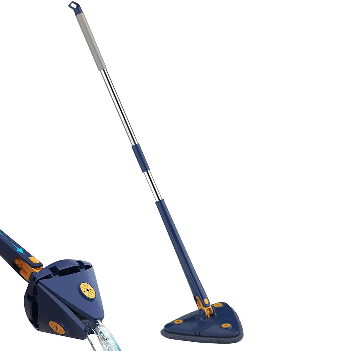 Mop cu cap triunghiular, reglabil, rotire 360 grade, rezerva inclusa