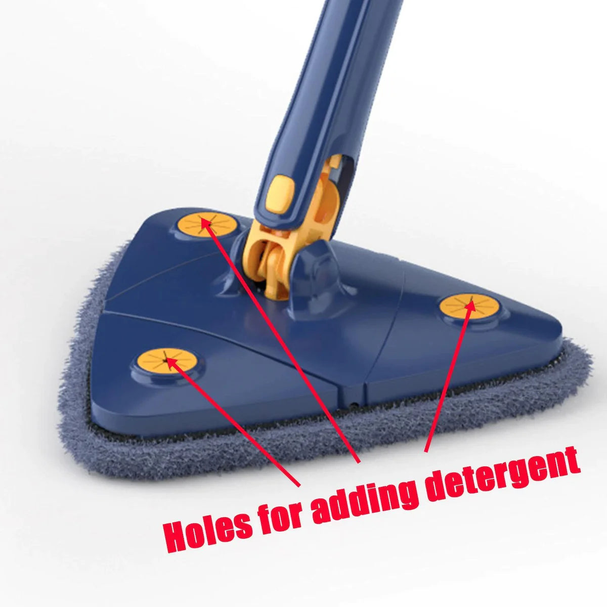 Mop cu cap triunghiular, reglabil, rotire 360 grade, rezerva inclusa