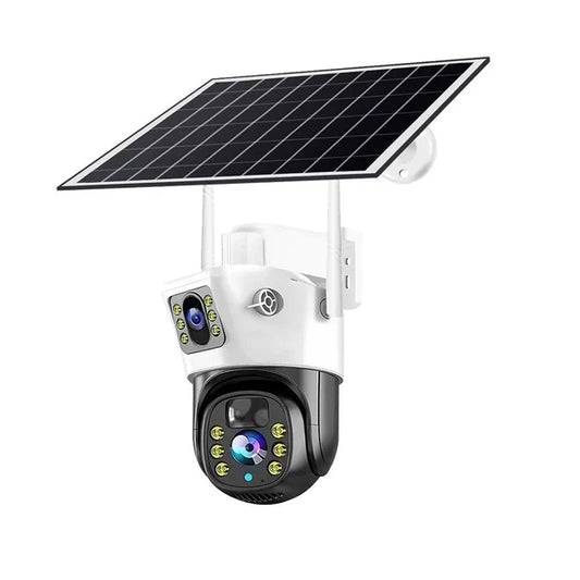 Cameră smart IP cu lentilă duală, WIFI, Cameră IR fără fir, Alarmă mișcare, microfon
