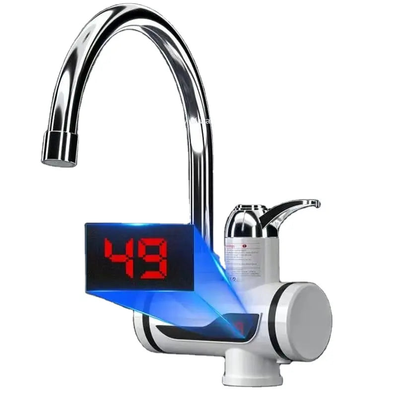 Robinet electric pentru apă caldă instant 3000W cu afișaj LCD