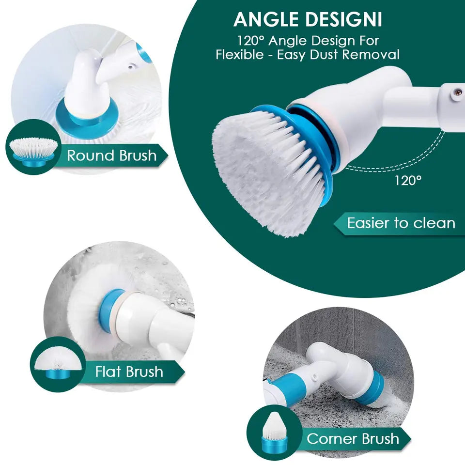 Mop Rotativ Hurricane Spin Scrubber – 3 capete rotative, fără fir, cu mâner extensibil
