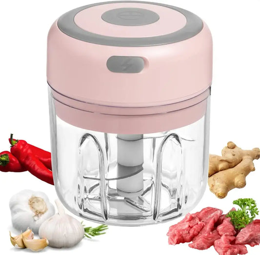Tocator Electric Portabil pentru Usturoi, Nuci, Carne, Legume