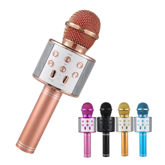 Microfon karaoke fara fir, acumulator incorporat, compatibil iOS, Android, PC și tablete