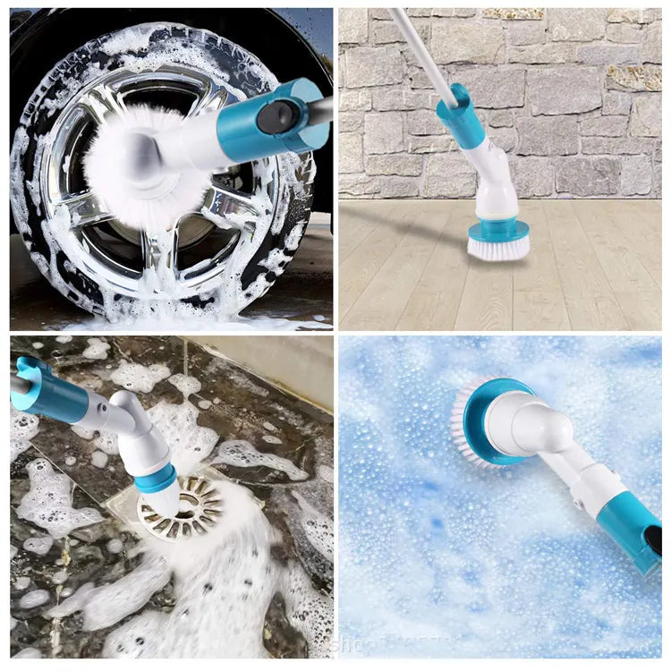 Mop Rotativ Hurricane Spin Scrubber – 3 capete rotative, fără fir, cu mâner extensibil