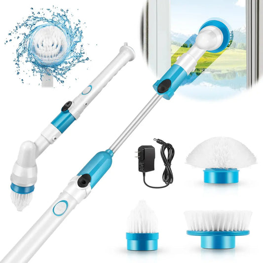 Mop Rotativ Hurricane Spin Scrubber – 3 capete rotative, fără fir, cu mâner extensibil