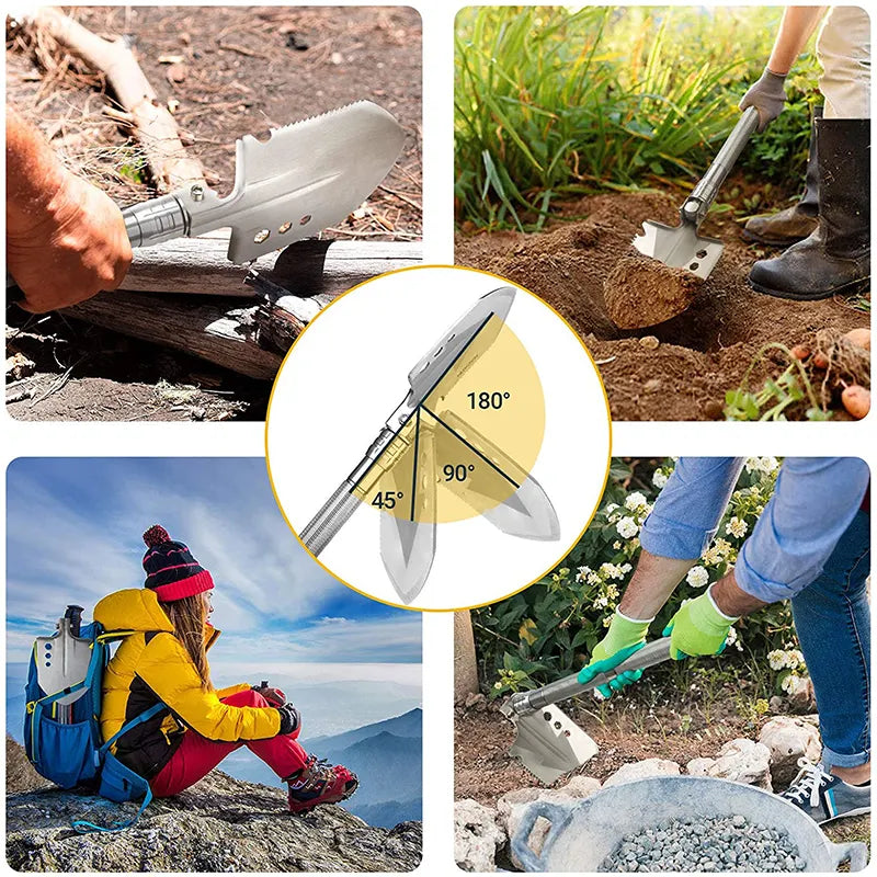 Lopată de camping Pliabilă – Kit Multifuncțional din Oțel