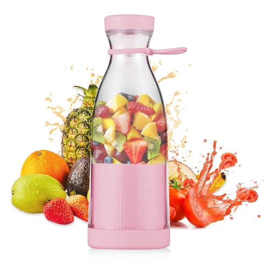 Mini blender portabil Smoothie & Shake – Încărcare USB, 6 lame inox, 420 ml