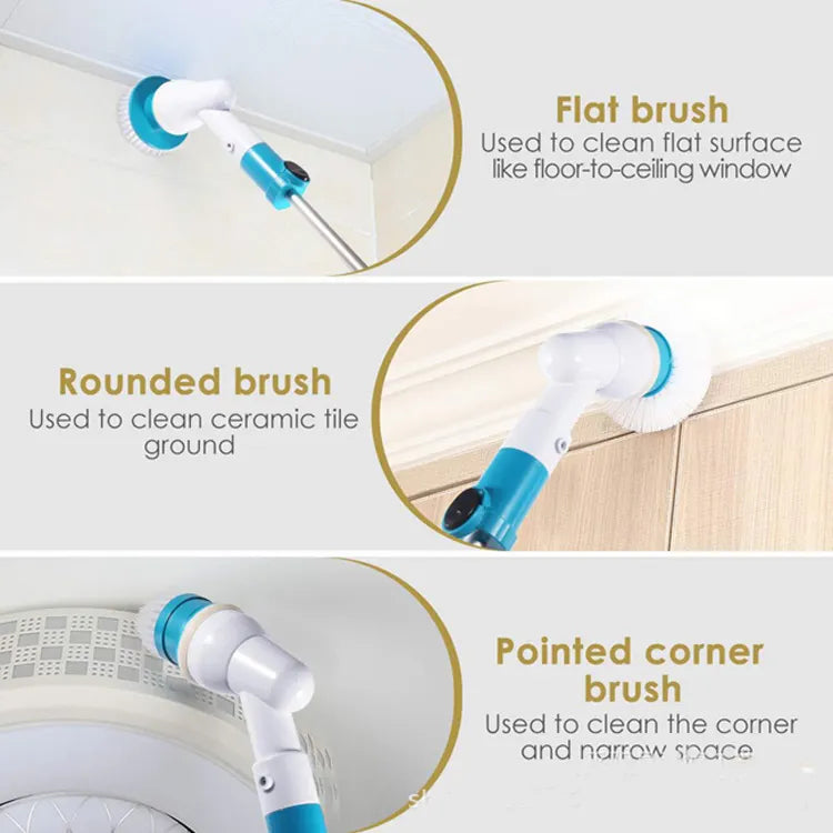 Mop Rotativ Hurricane Spin Scrubber – 3 capete rotative, fără fir, cu mâner extensibil