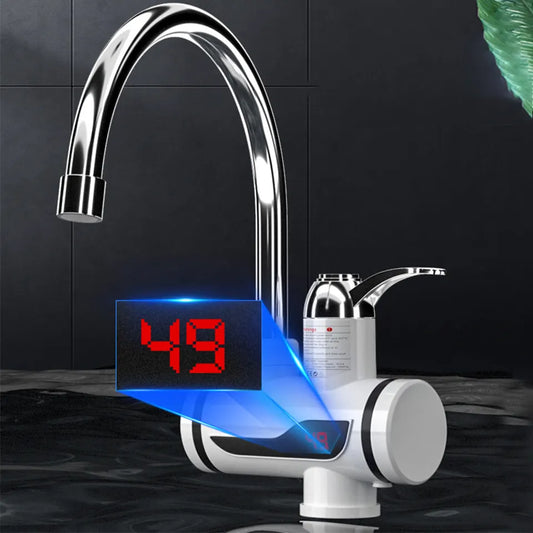 Robinet electric pentru apă caldă instant 3000W cu afișaj LCD