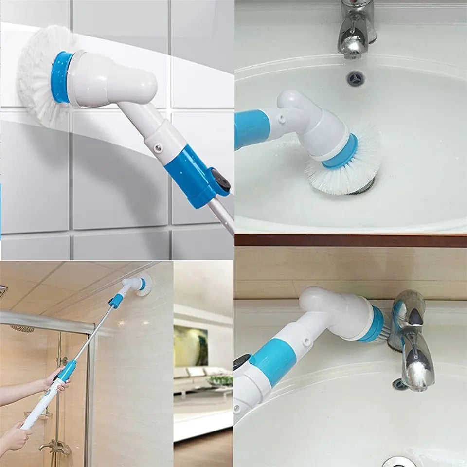Mop Rotativ Hurricane Spin Scrubber – 3 capete rotative, fără fir, cu mâner extensibil